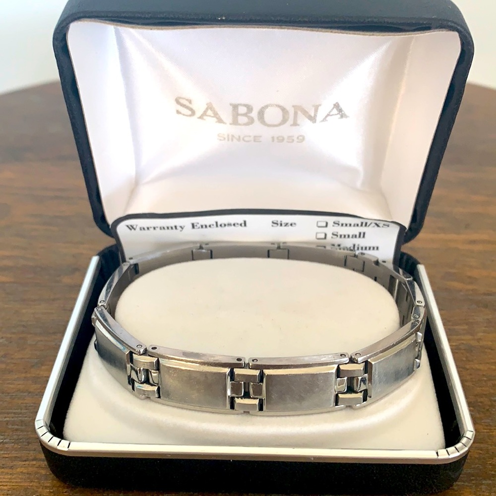 Sabona Executive Symmetry S Steel Bracelet